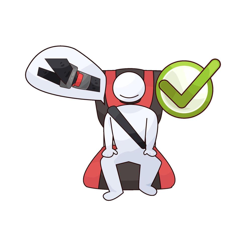 sit in a car seat vector