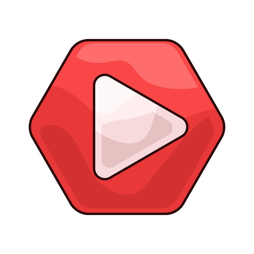 Play Button in Action illustration vector