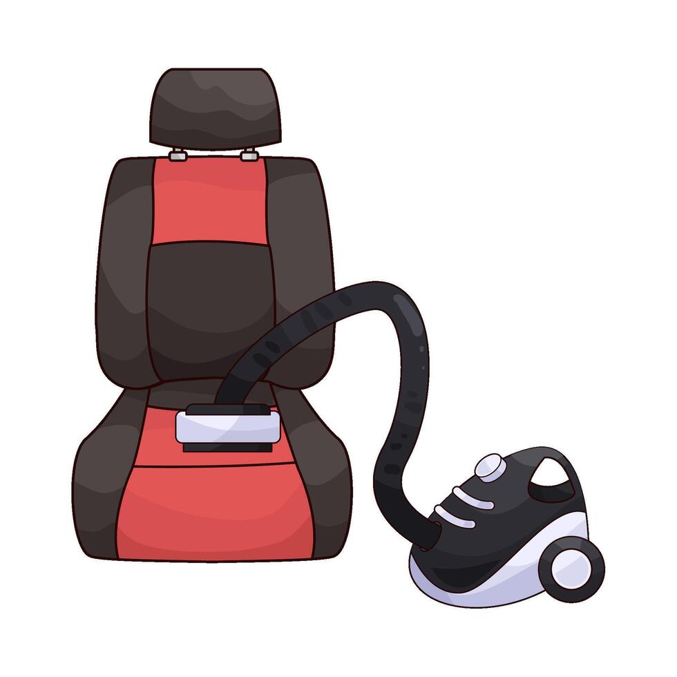Car Seat Cleaning Process vector