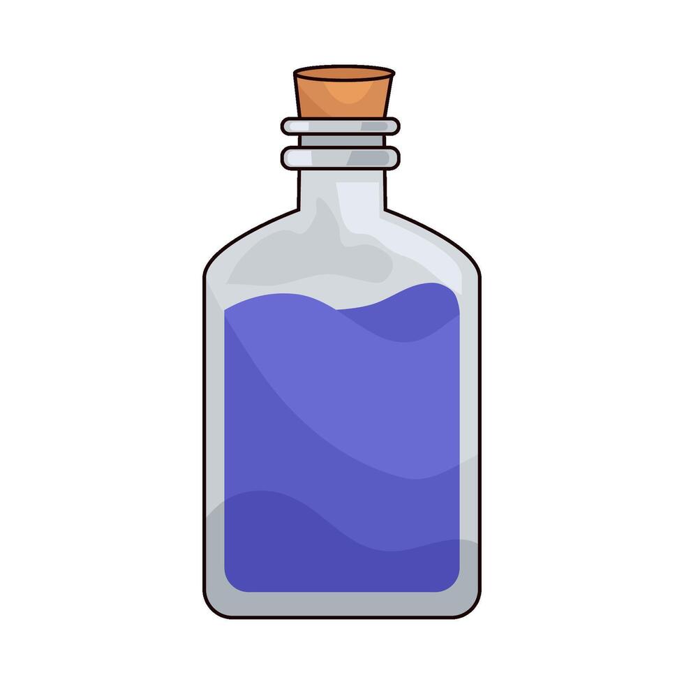 magic potion bottle illustration vector