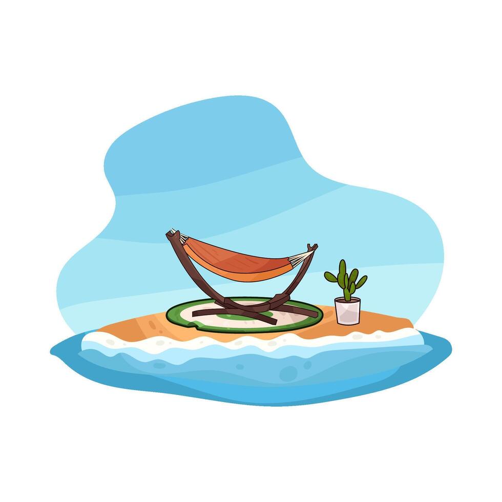Relax in a Beach Hammock vector