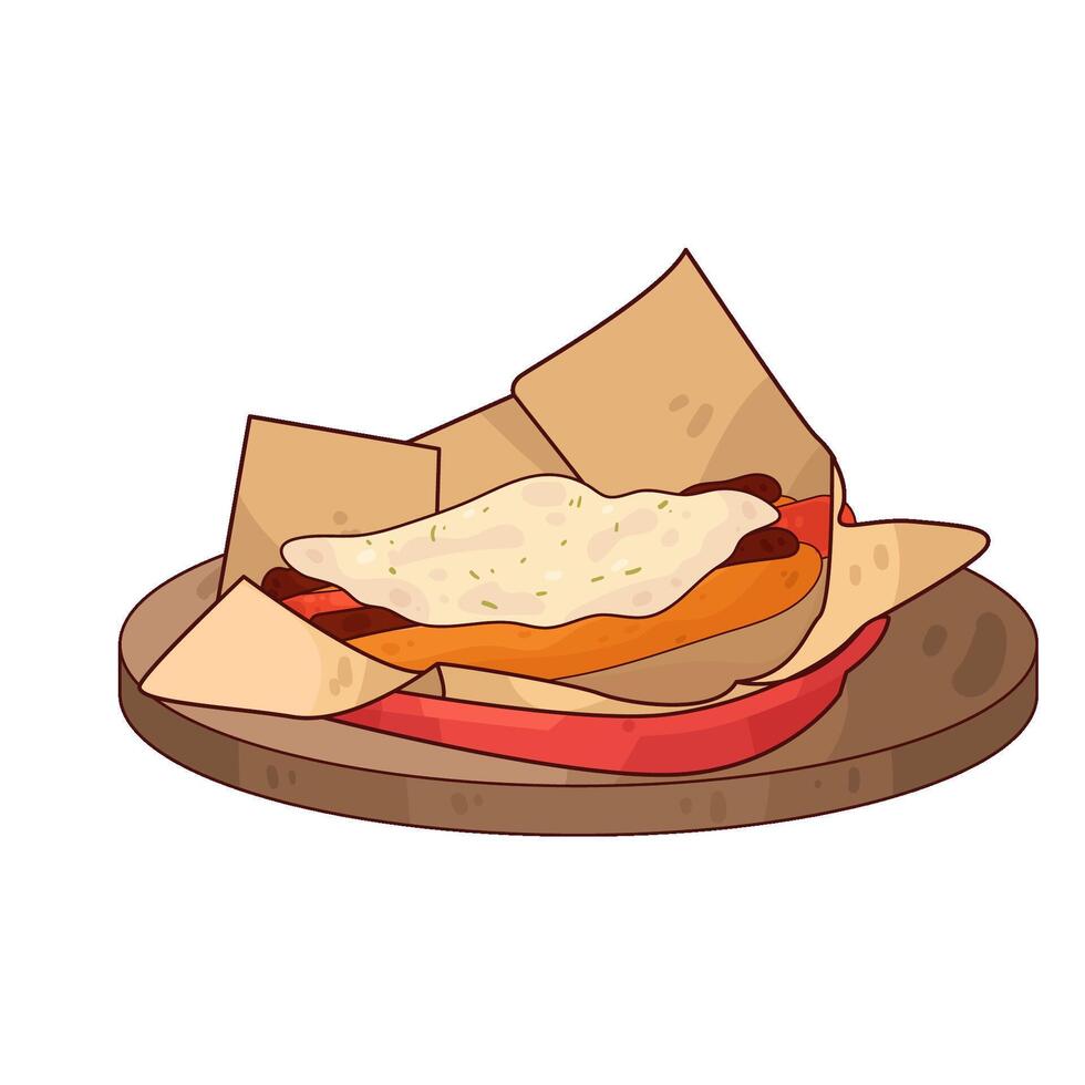 Hotdogs on a Perfect Plate illustration vector