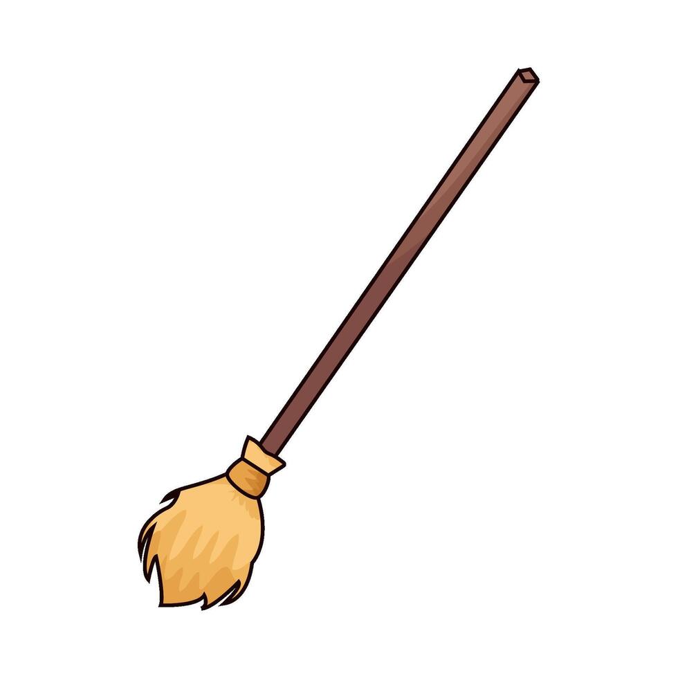 illustration of magic broom vector