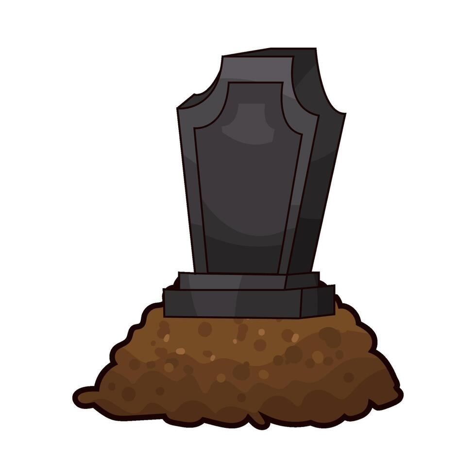 illustration of grave vector