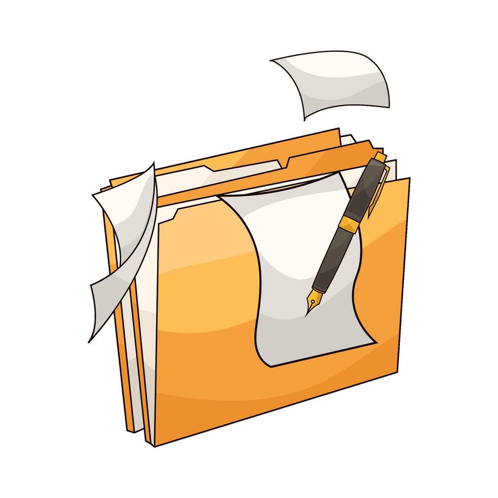 illustration of Folder Contains Important Official Documents vector