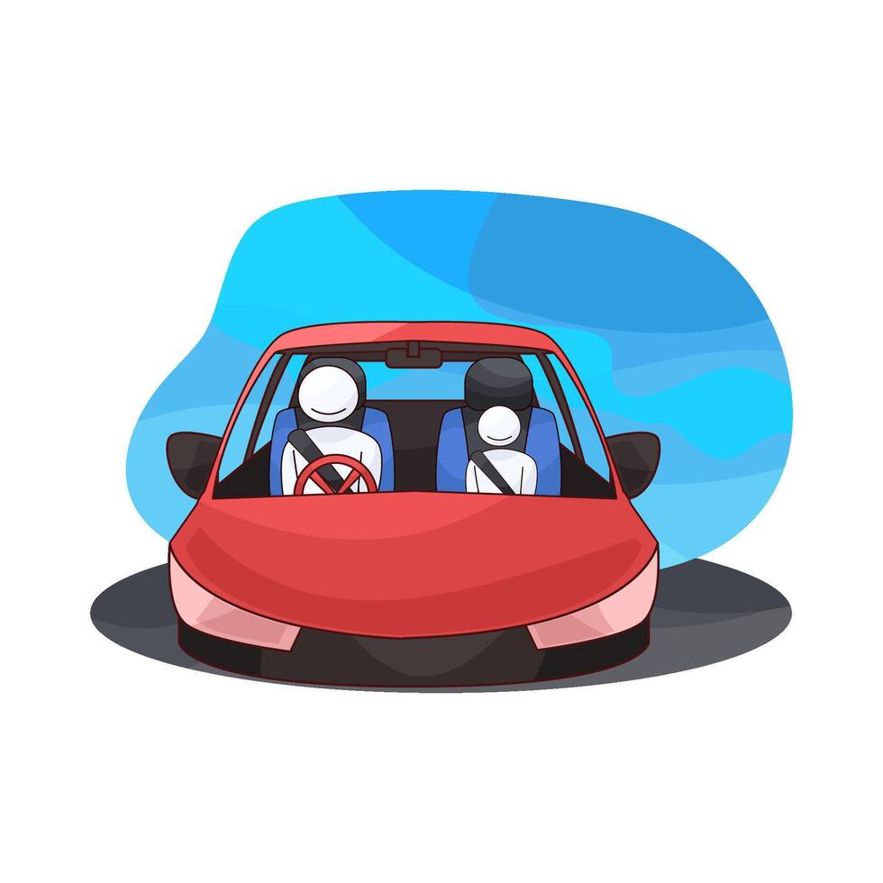 Comfortable Family Car illustration vector