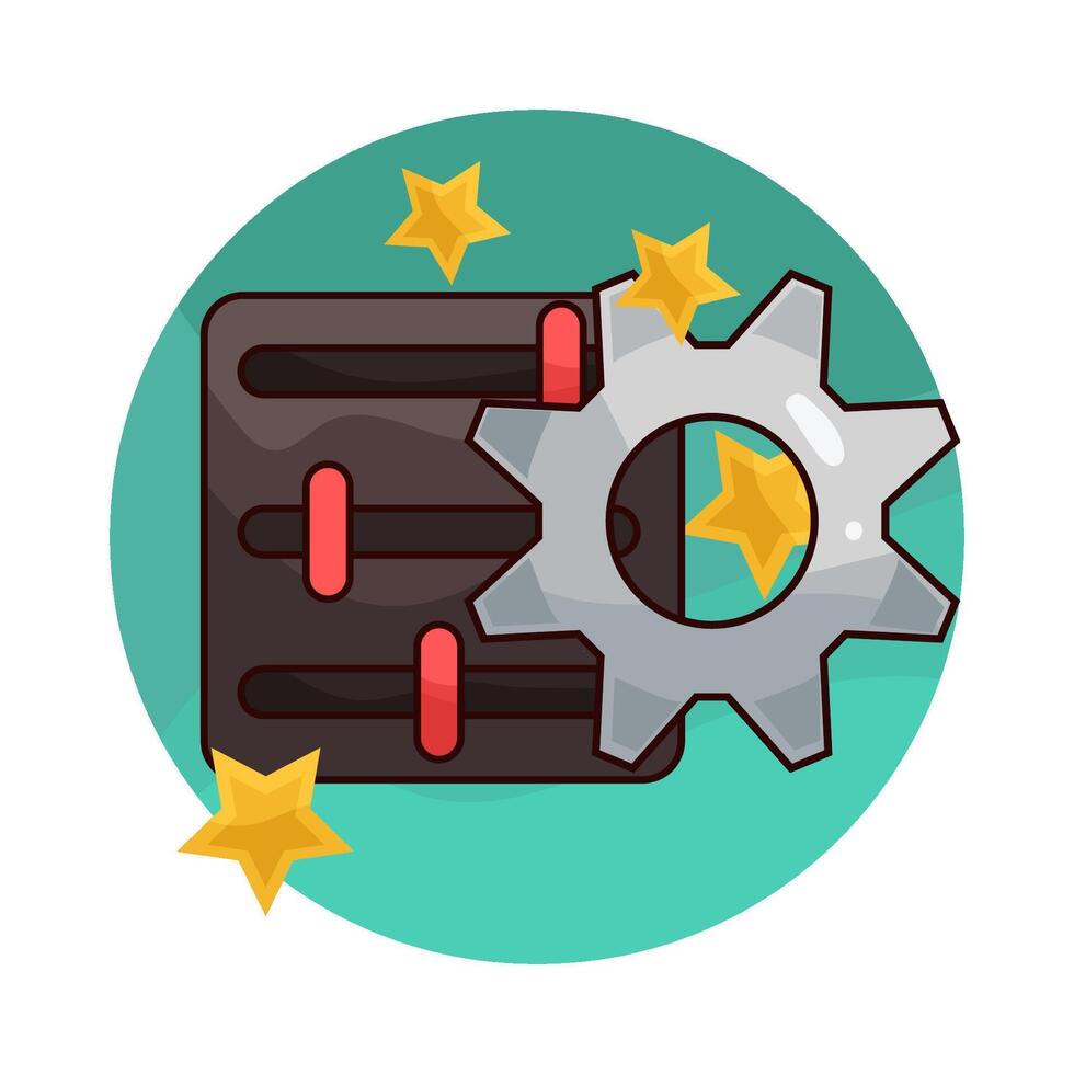 Customize Settings illustration vector