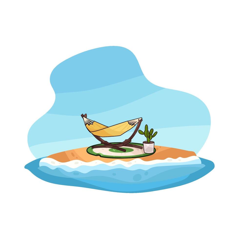 illustration of Sea Breeze and Hammock vector