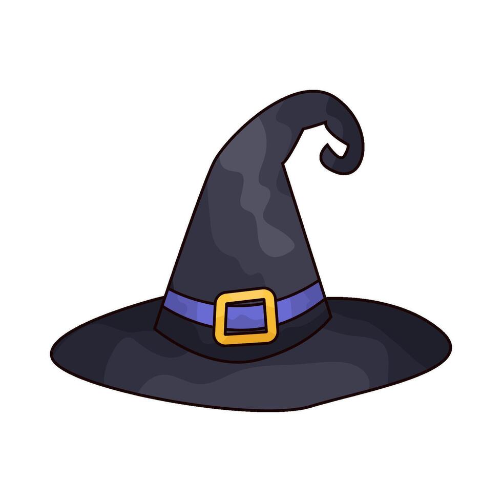 Jet Black Wizard Hat vector