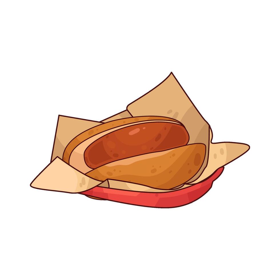 Ready to Eat Hotdog Plate vector