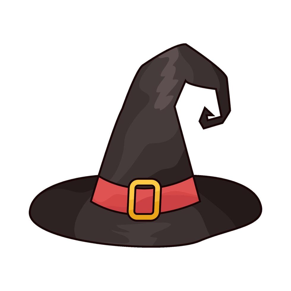 illustration of Black Wizard Hat vector