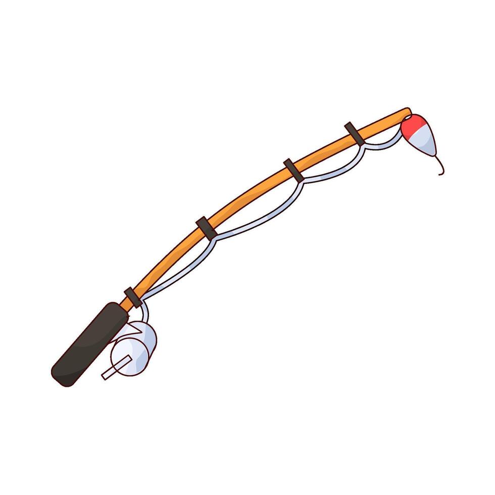 Illustration of fishing rod vector
