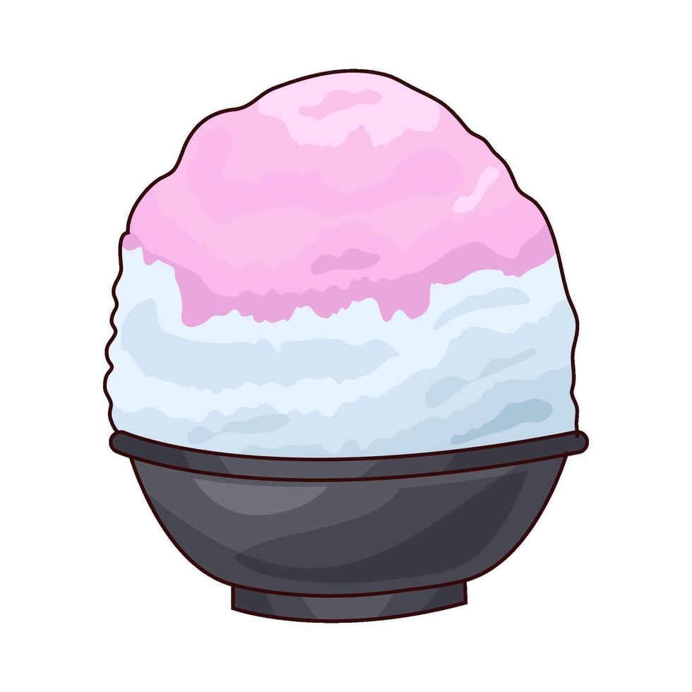Illustration of ice cream bowl vector