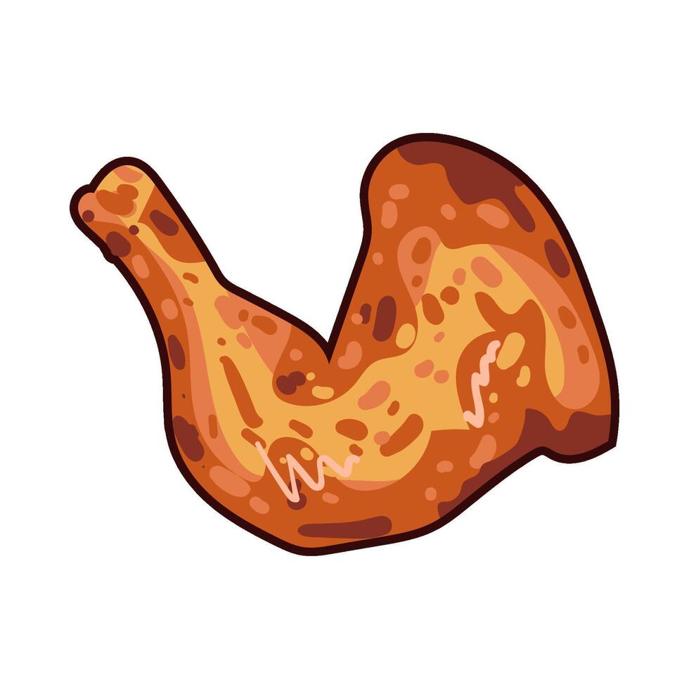 Illustration of grilled chicken vector