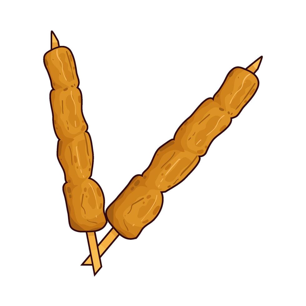 Illustration of satay vector