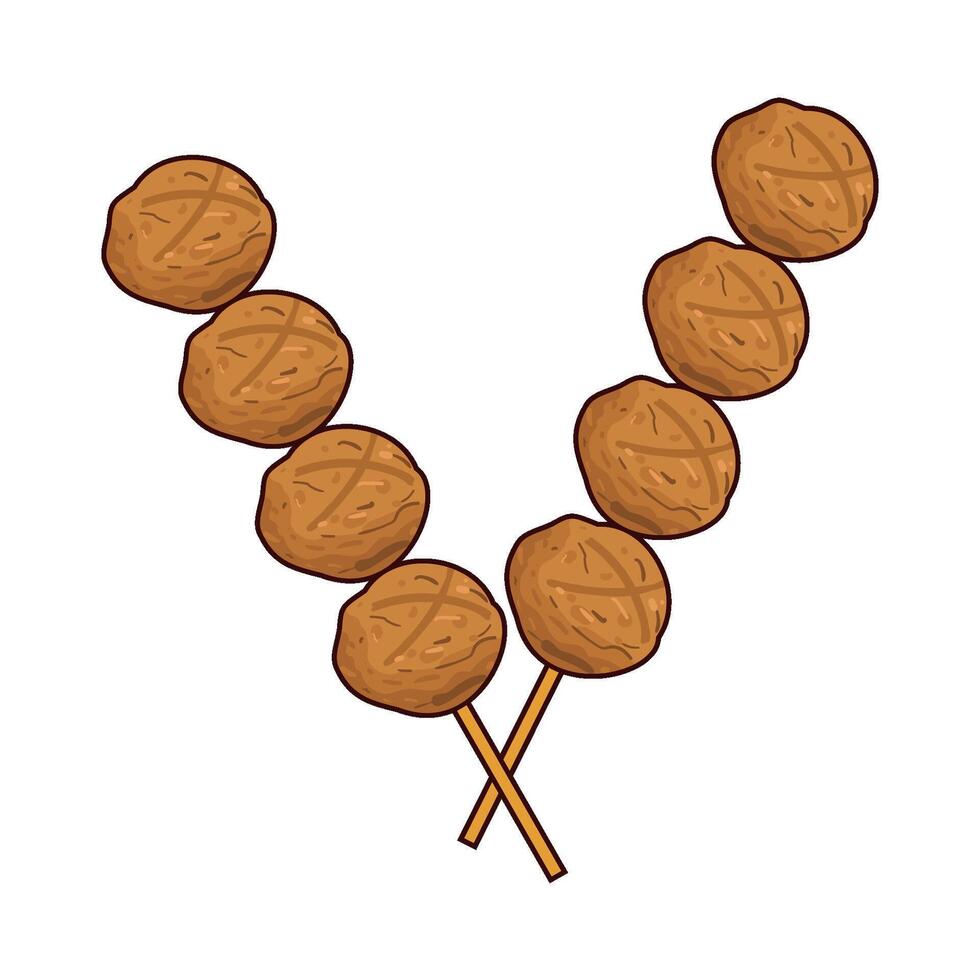 Illustration of fish ball vector