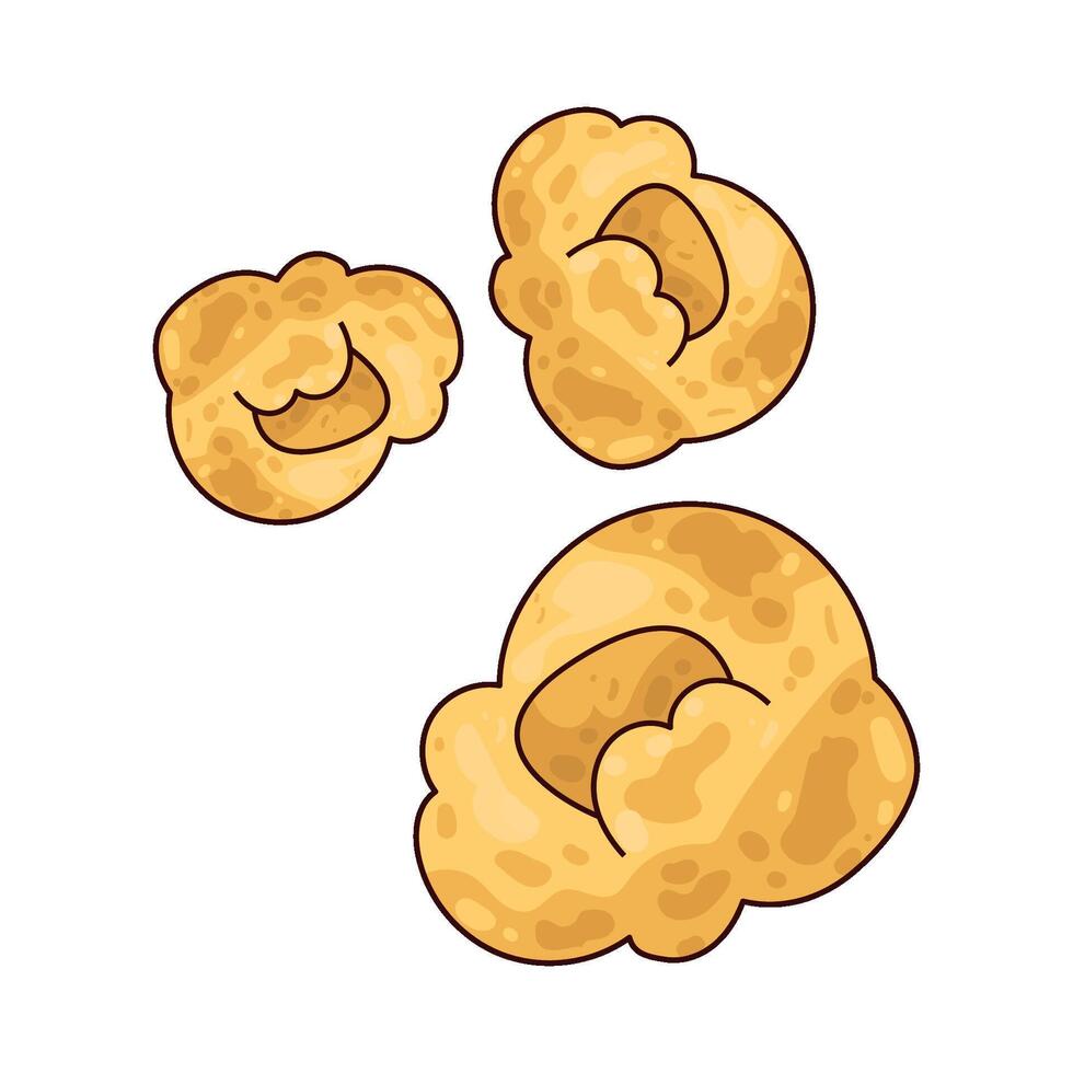 Illustration of popcorn vector