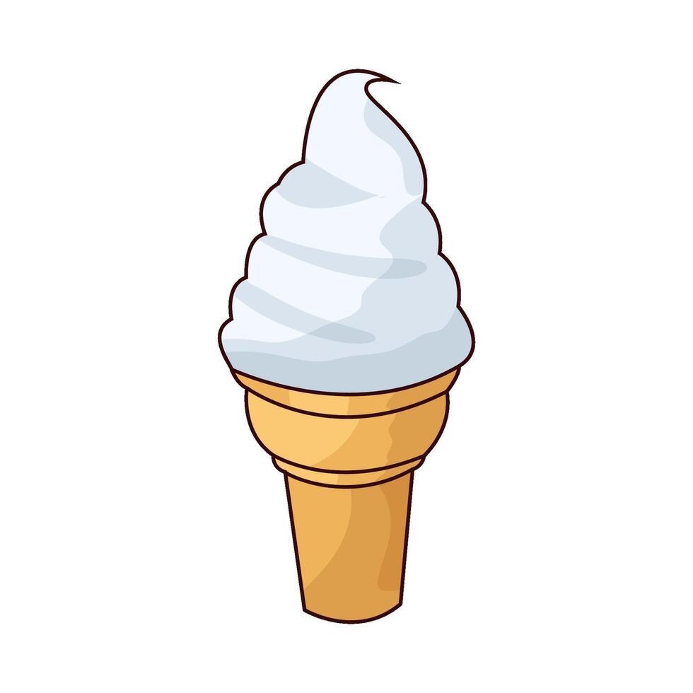 Illustration of ice cream cone vector