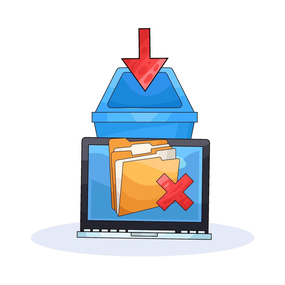 Easy Steps to Delete Folder vector