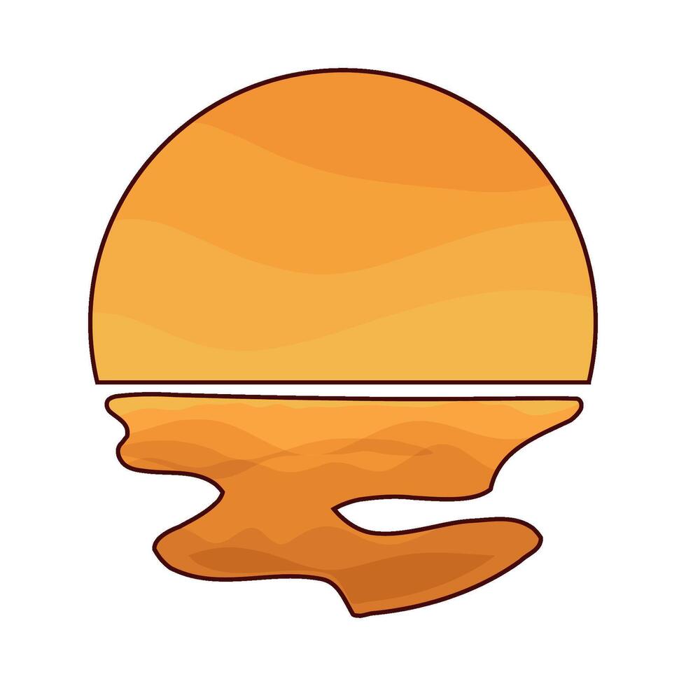 Illustration of sunset vector