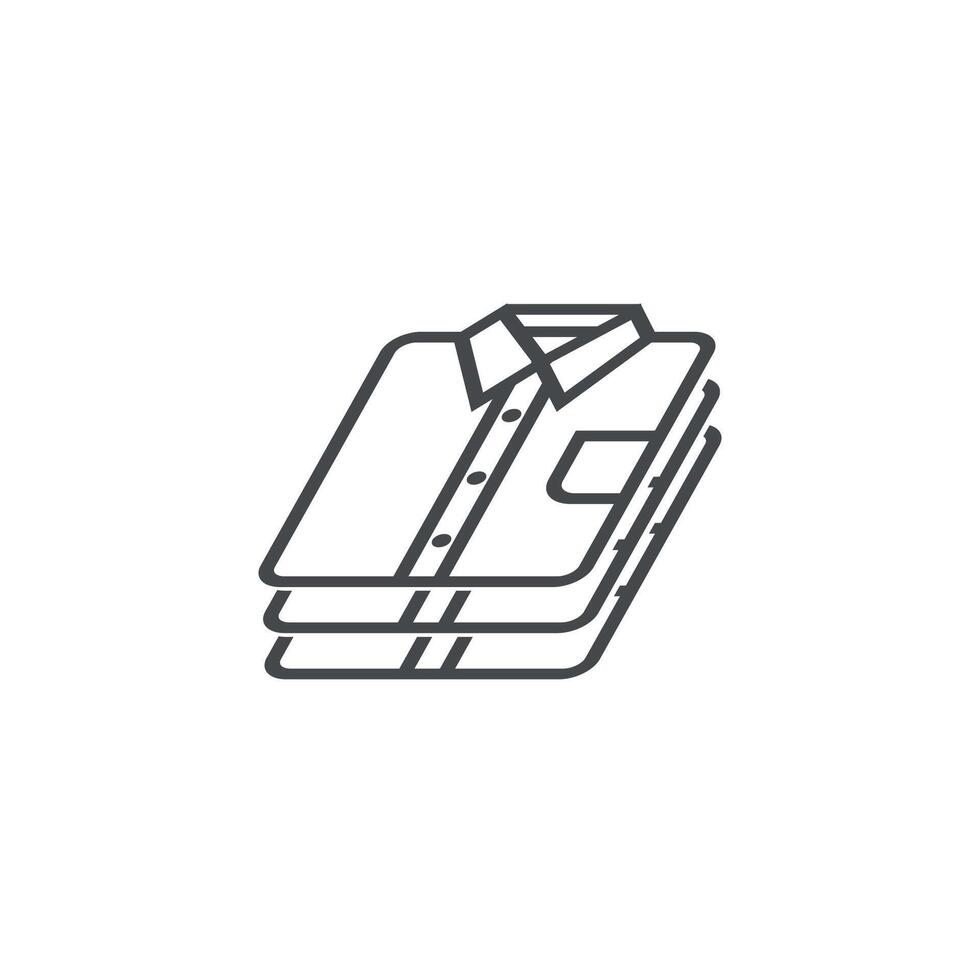 illustration design outline of a stack of folded clothes. vector