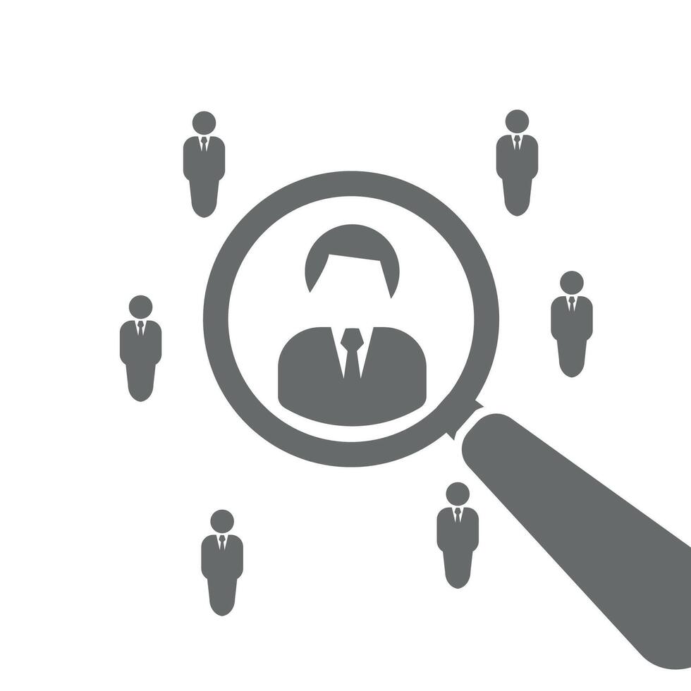illustration of the search work team design. vector