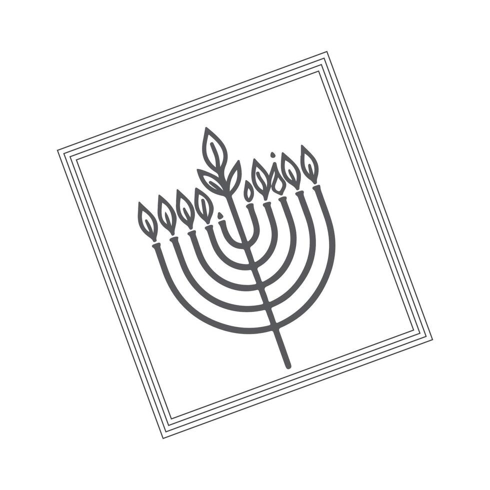 Stunning Hanukkah Menorah. Illuminate Your Celebration with Tradition and Elegance vector
