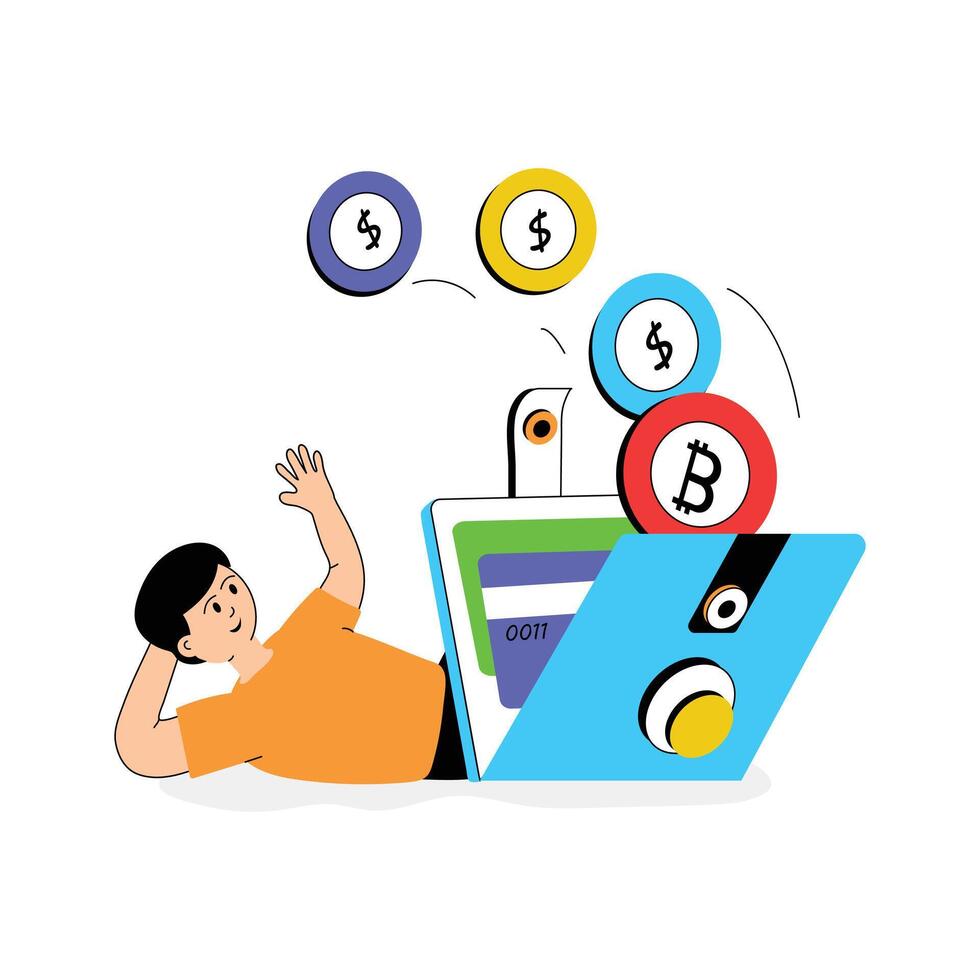 Manage your digital wallet with ease and security. vector