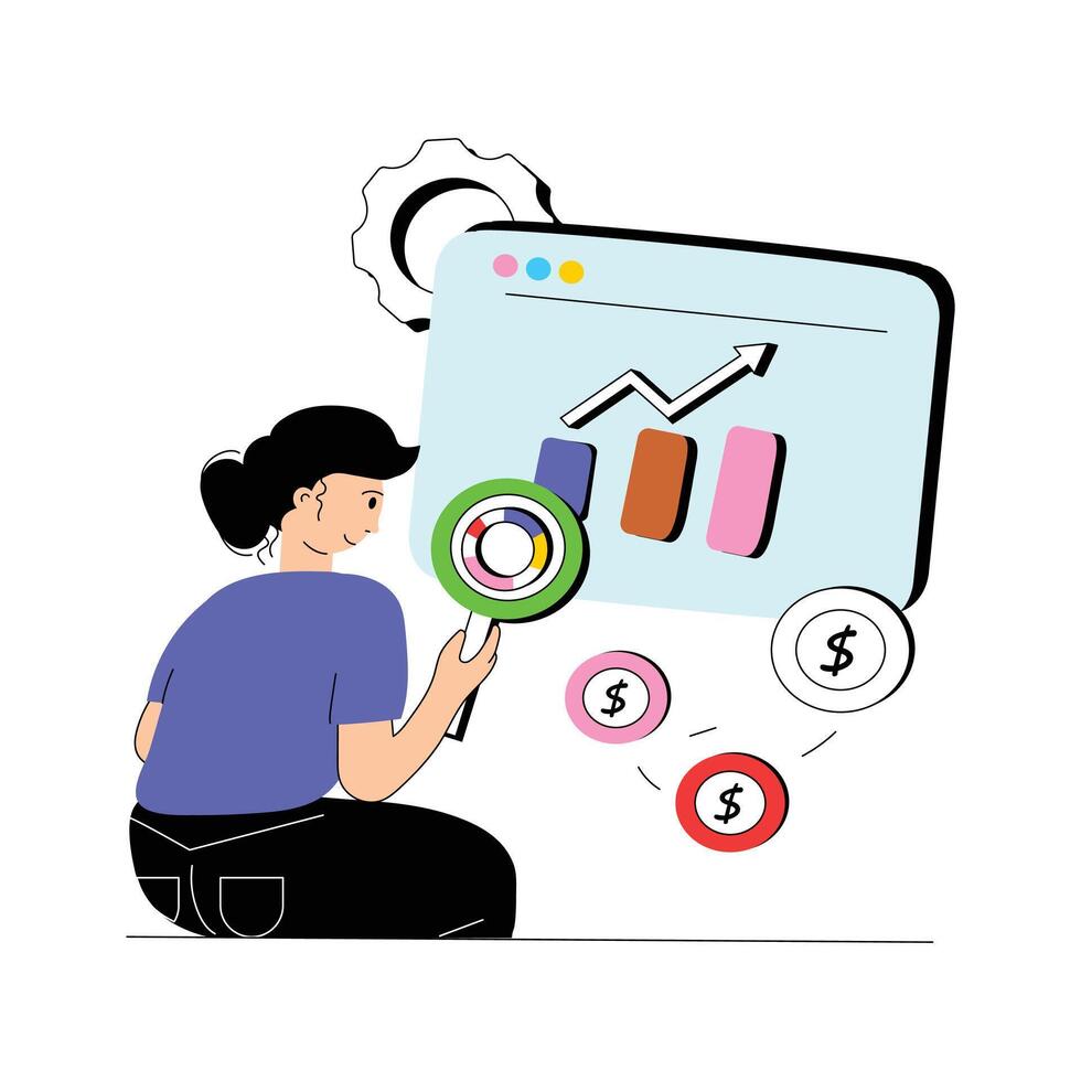 Analyze financial markets to inform investment strategies. vector