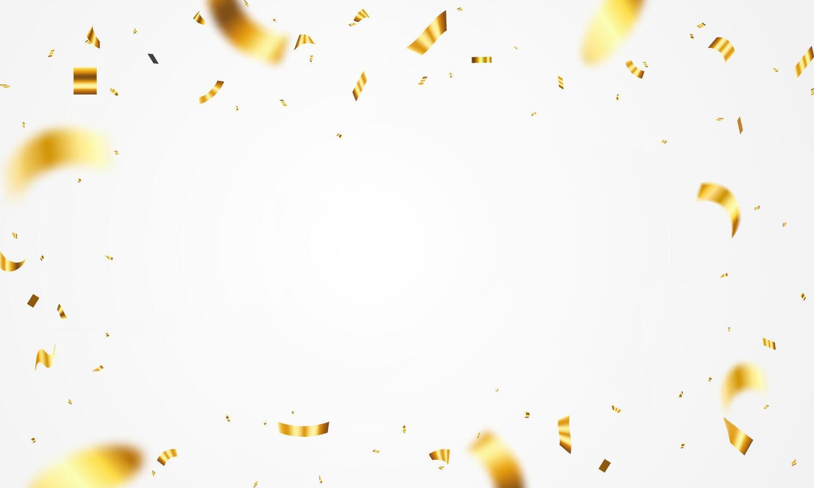 Luxury confetti flying for celebration party banner, Falling shiny gold confetti isolated on background. Birthday, Holiday, New Year, Carnival festivity, confetti, vector