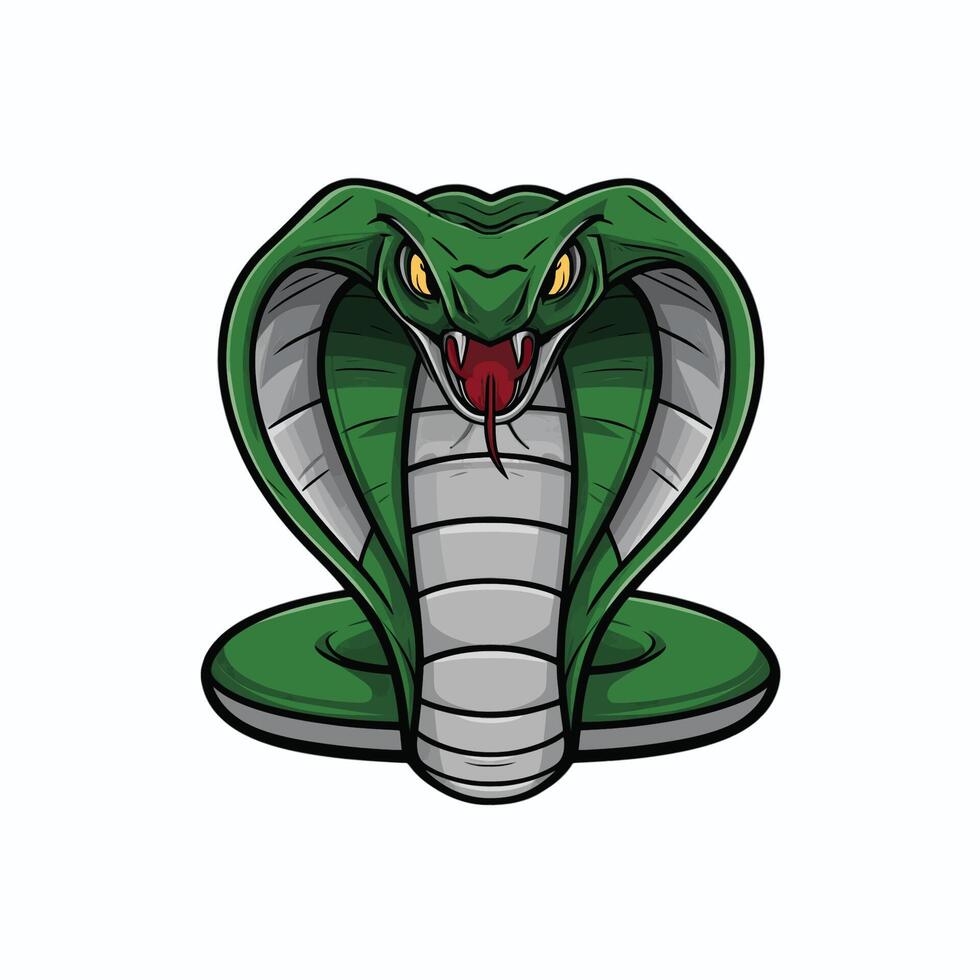 snake cobra design illustration on white background vector