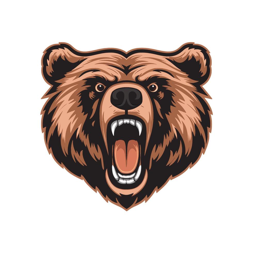Bear roar design illustration logo vector