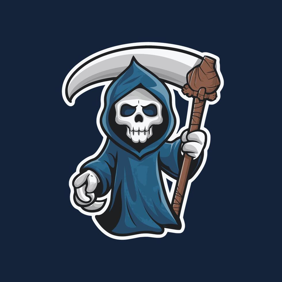 grim reaper design character illustration vector