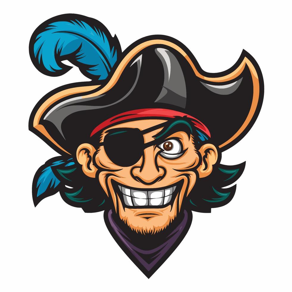 pirate design character on white background vector