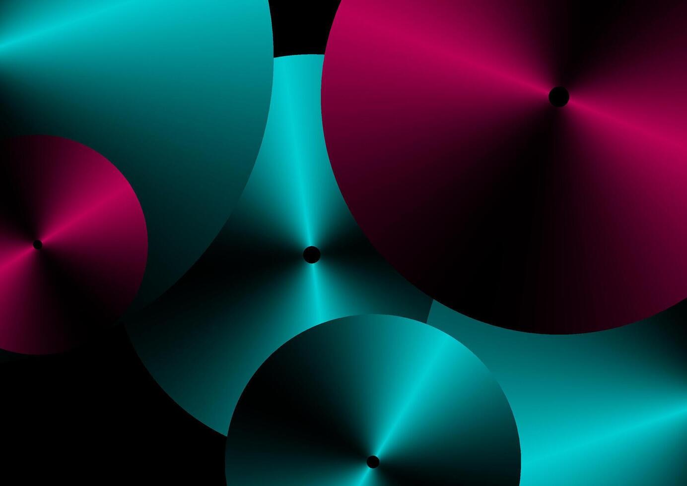 Blue purple geometric tech background with glossy circles vector