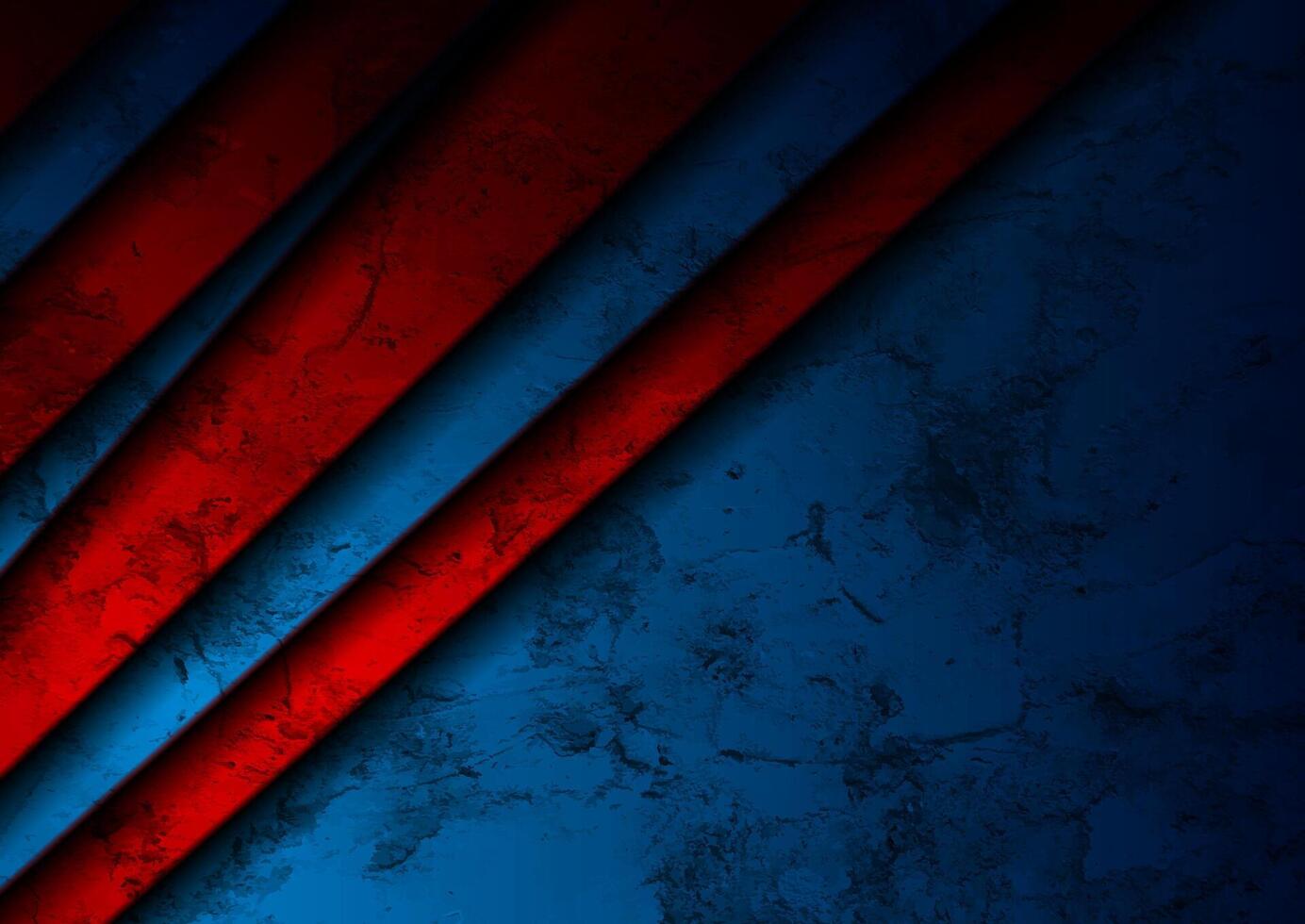 Dark red blue abstract grunge geometric background vector