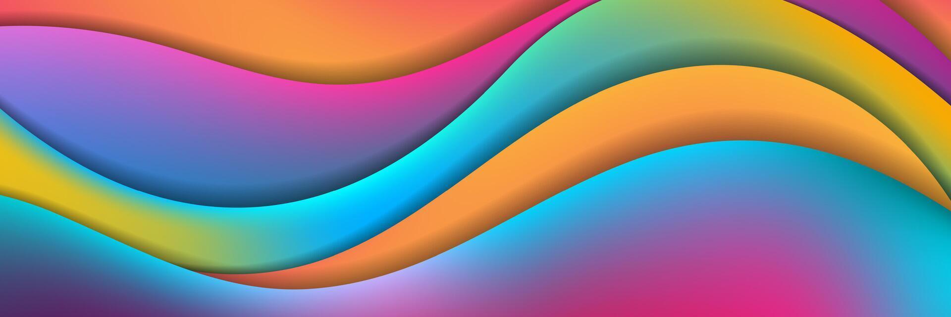 Colorful waves abstract elegant corporate background vector