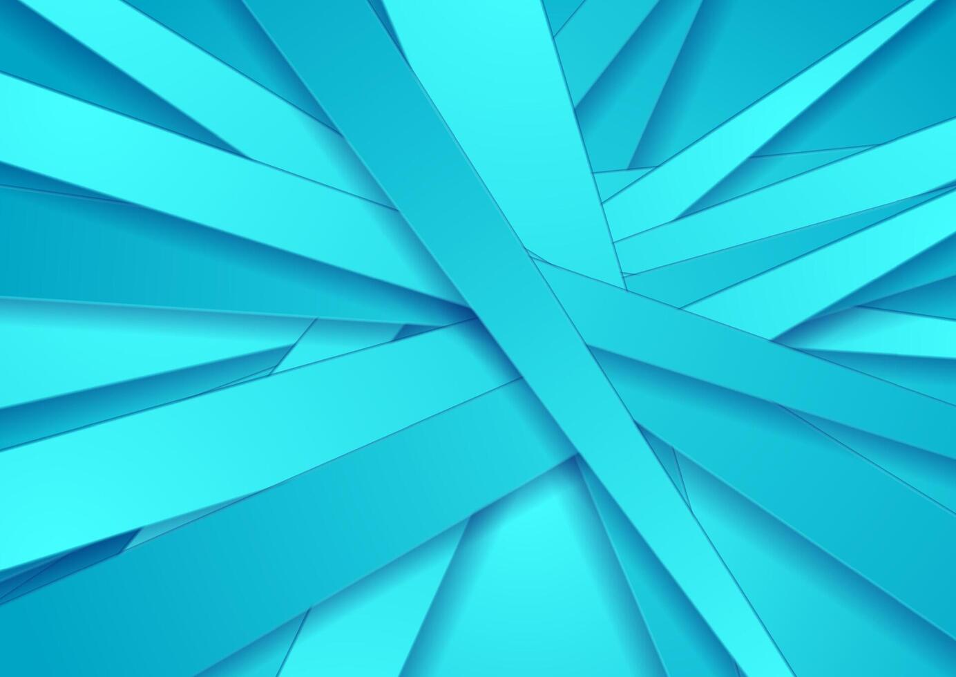 Blue smooth stripes abstract geometric corporate background vector
