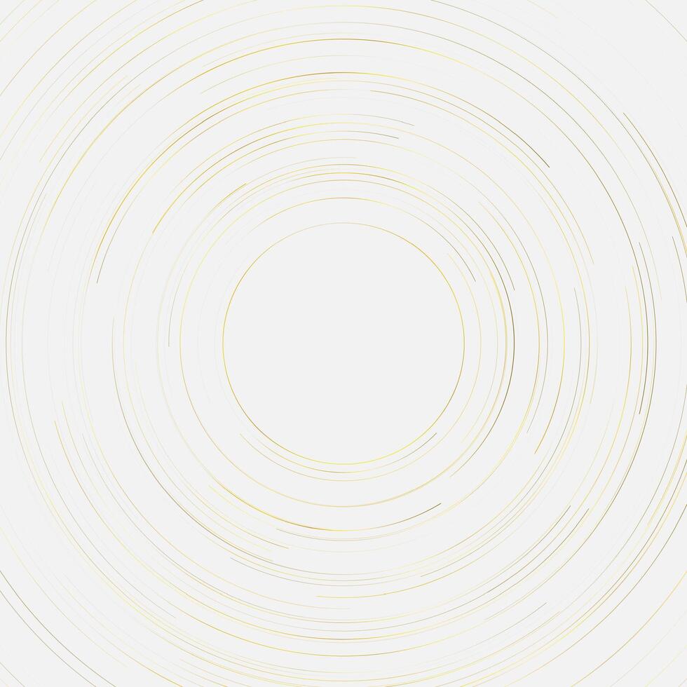 Shiny golden circular lines abstract tech background vector