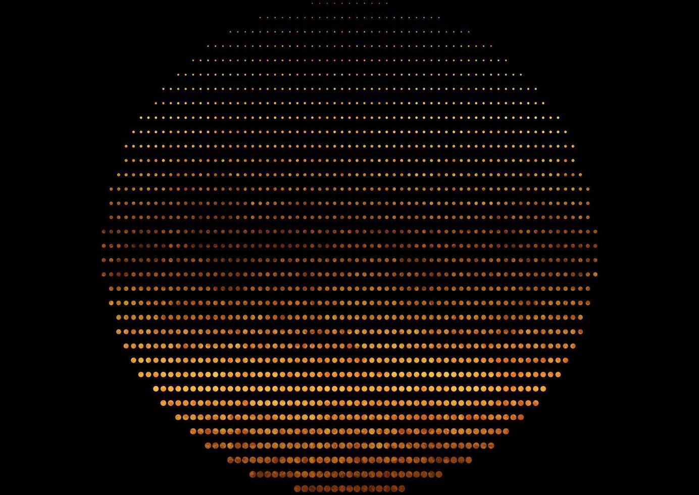 Grunge golden halftone dots abstract background vector