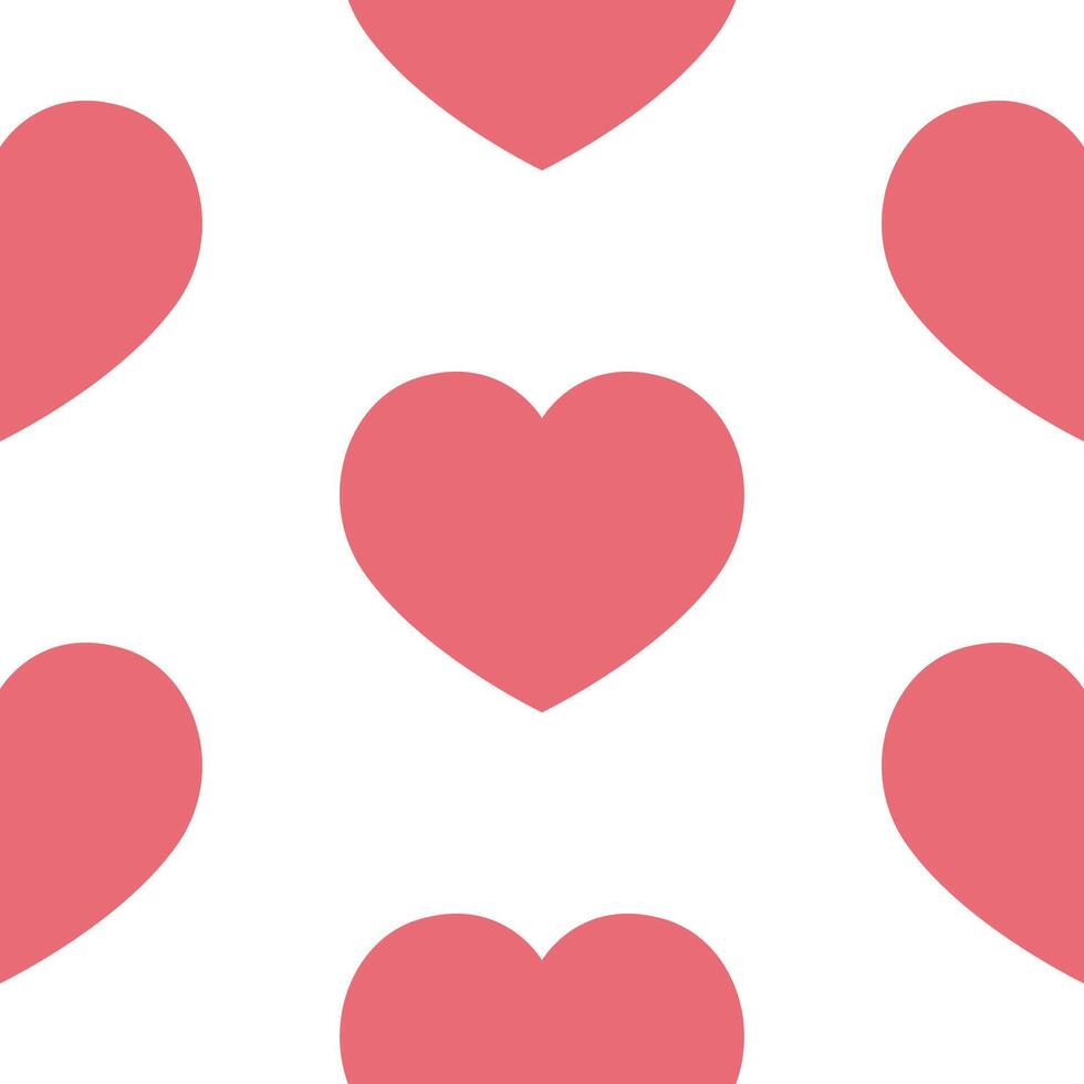 Simple hearts seamless pattern. Valentines day vector