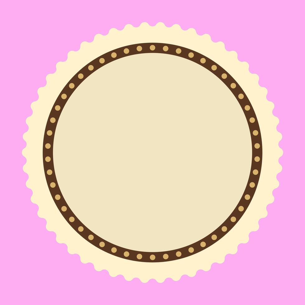 Circle vintage label for advertising badge and tag vector