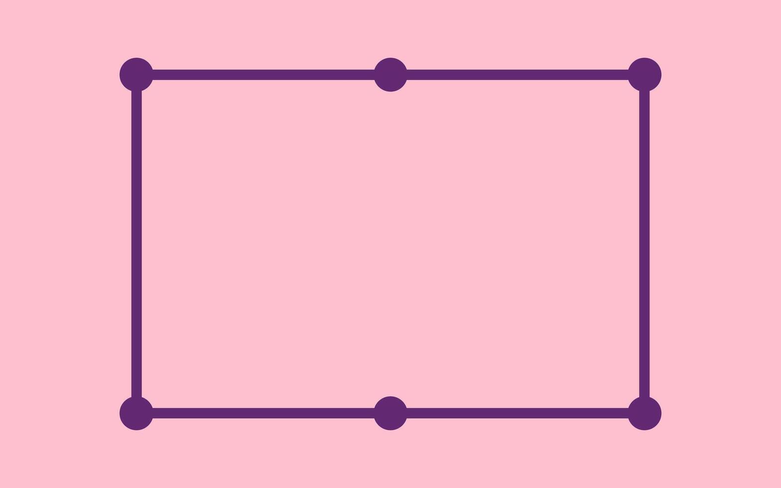 Rectangle frame isolated on pink background vector