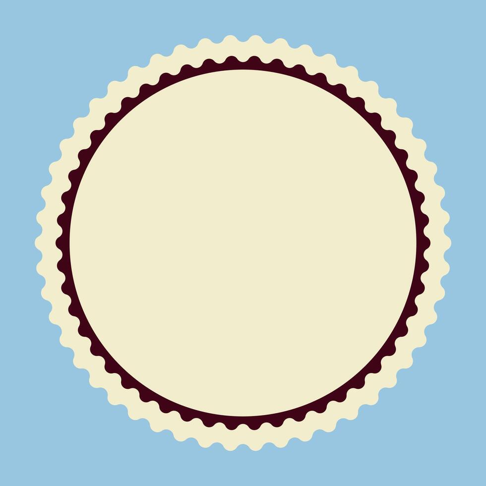 Circle retro label for advertising badge and tag vector