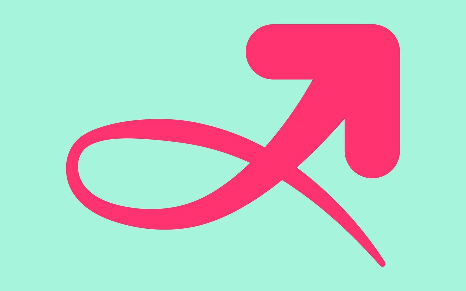 Dynamic arrow isolated on green background for direction, queue, progress symbol vector
