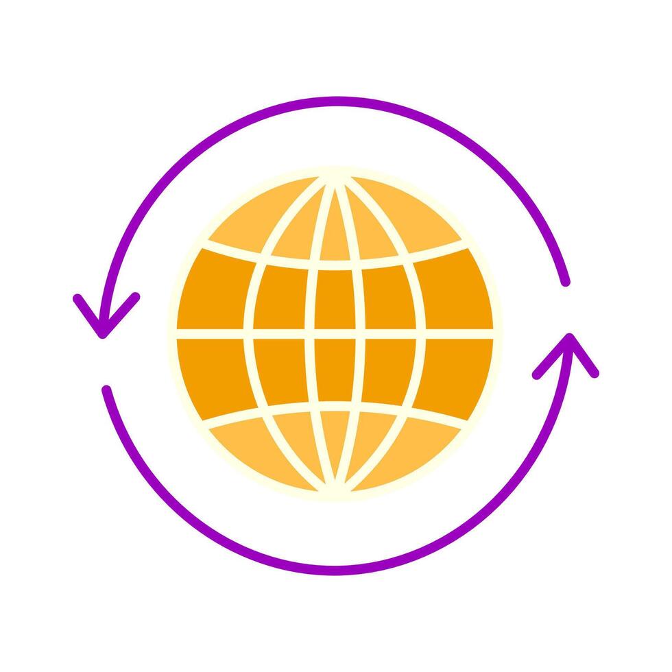 Web icon with arrow for cyberspace and global communication symbol vector