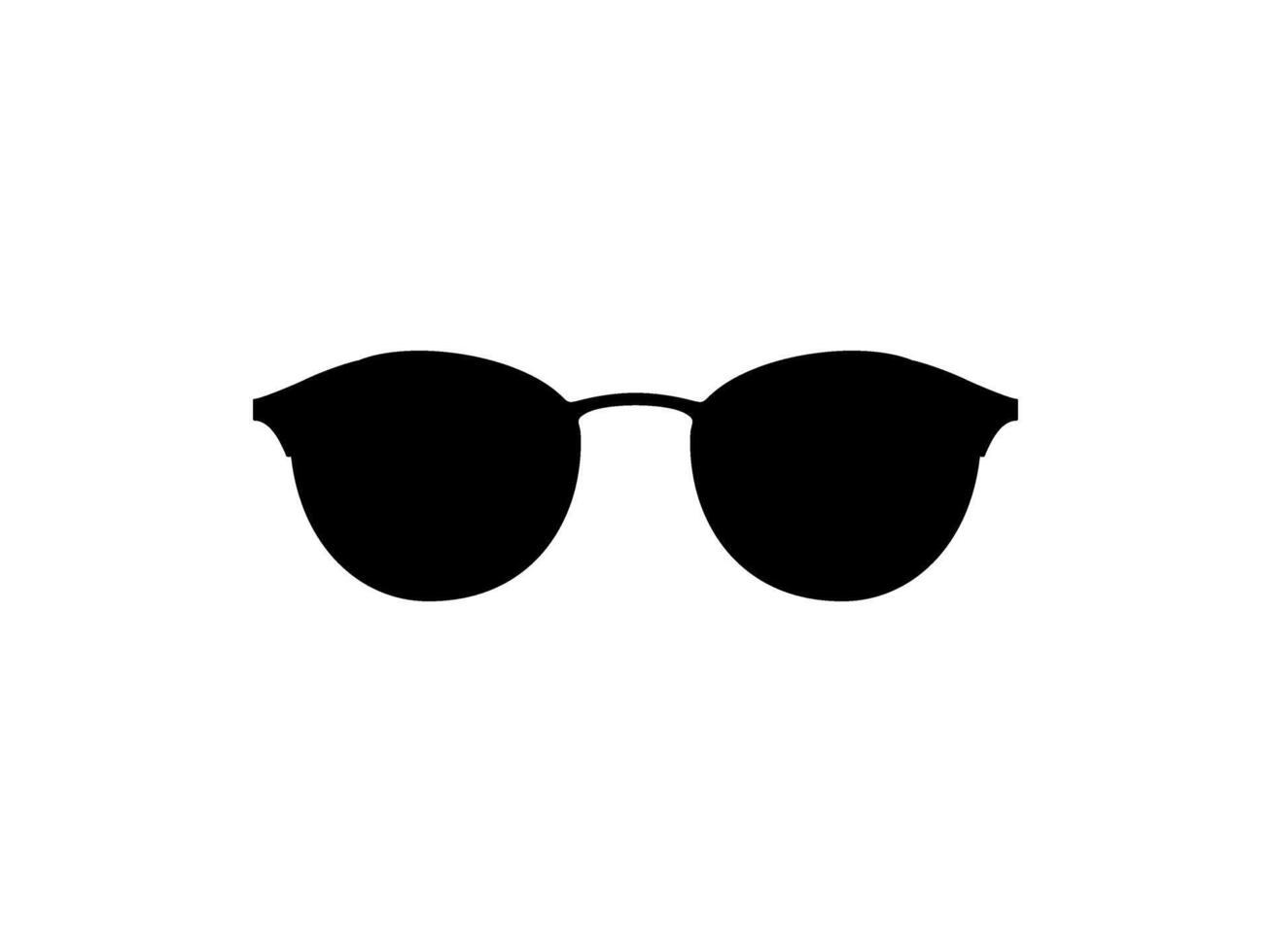 Sun Eye Glasses Silhouette, Front View, Flat Style, can use for Pictogram, Logo Gram, Apps, Art Illustration, Template for Avatar Profile Image, Website, or Graphic Design Element vector