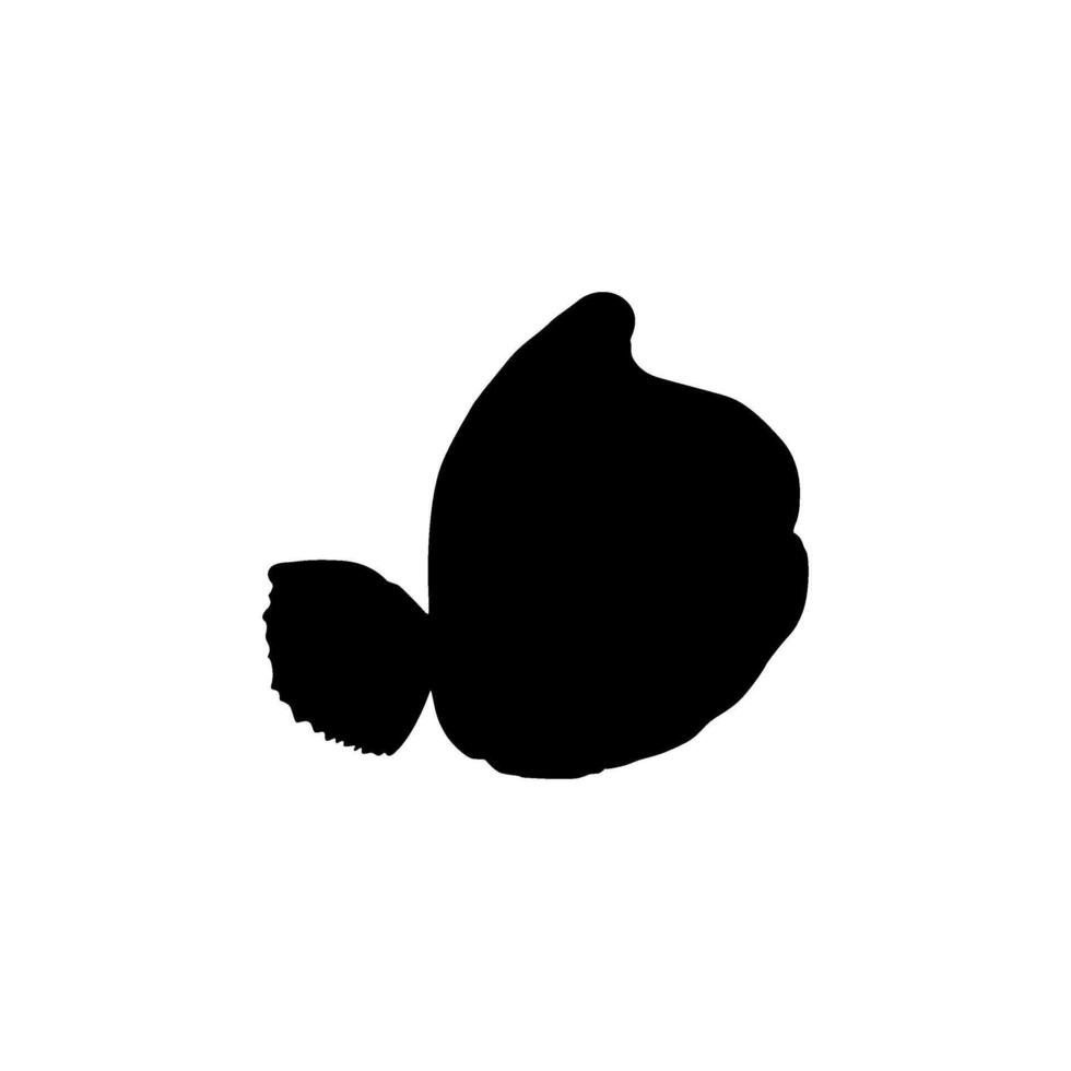 Silhouette of the The Humphead wrasse, Cheilinus undulatus, also known as the Maori wrasse, Napoleon wrasse, Napoleon fish. Flat Style, can use for Logo Gram, Animal Illustration, Pictogram, ect vector