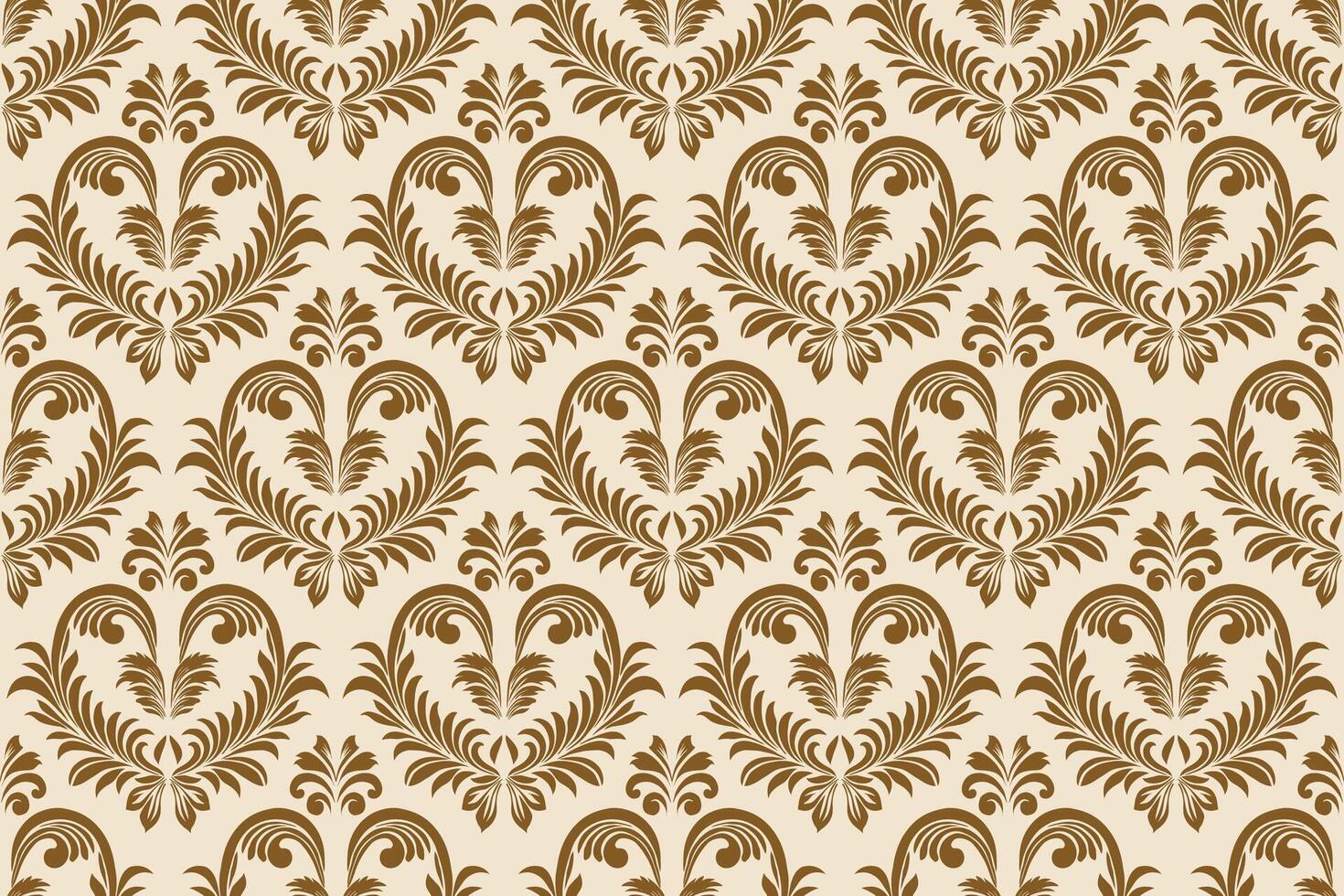 Floral pattern. Vintage wallpaper in the Baroque style. Seamless background. White and gold ornament for fabric, wallpaper, packaging. Ornate Damask flower ornament vector