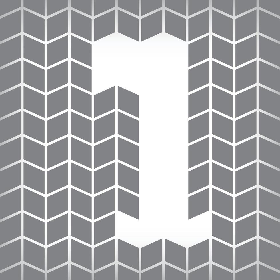 letter one diagonal filmstrip template composition collage template for photos. design and grid for photos. Simple trendy geometric design on white background vector